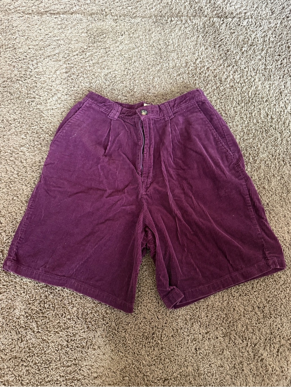 Vtg St. John's Bay Men's Corduroy Shorts in Plum